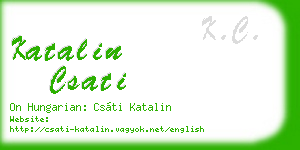 katalin csati business card