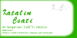 katalin csati business card